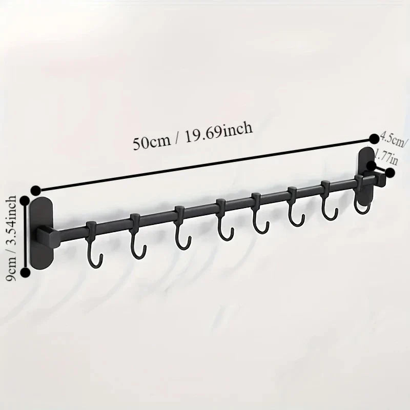 CookEase Kitchen Wall Shelf – Multifunctional Organizer for Lids, Spatulas & Kitchen Utensils Stornfield