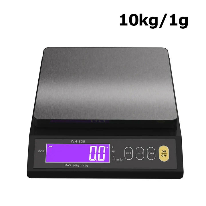 Stornfield | 5 kg/0.1 g and 10 kg/1 g digital electronic kitchen scale, LCD display, fully waterproof stainless steel weighing tool for baking