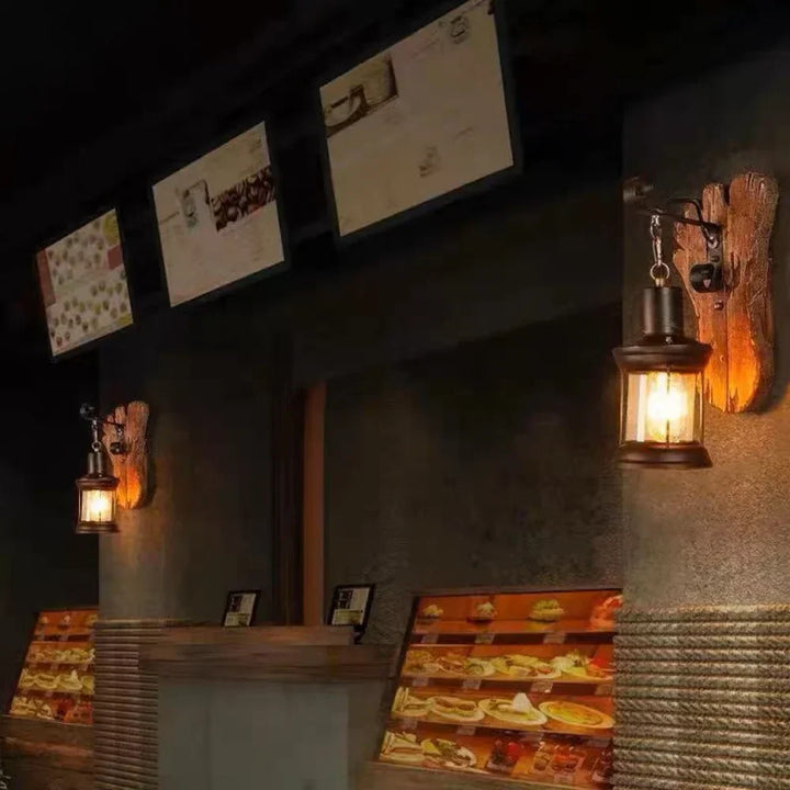 Stornfield | Retro Lantern Industrial Wall Lamp