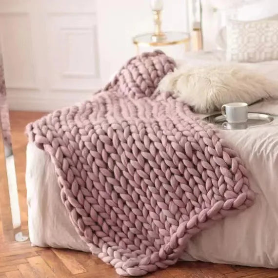 Stornfield | Chunky Knit Blanket – Cozy Wool Blanket for Every Room – Soft & Warm – Perfect for Sofa and Bed