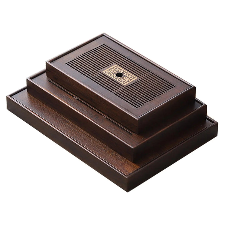Stornfield | Chinese Tea Tray with Water Storage Box Durable Simple Drainage Type Tea Serving Tray for Teahouse Home Office