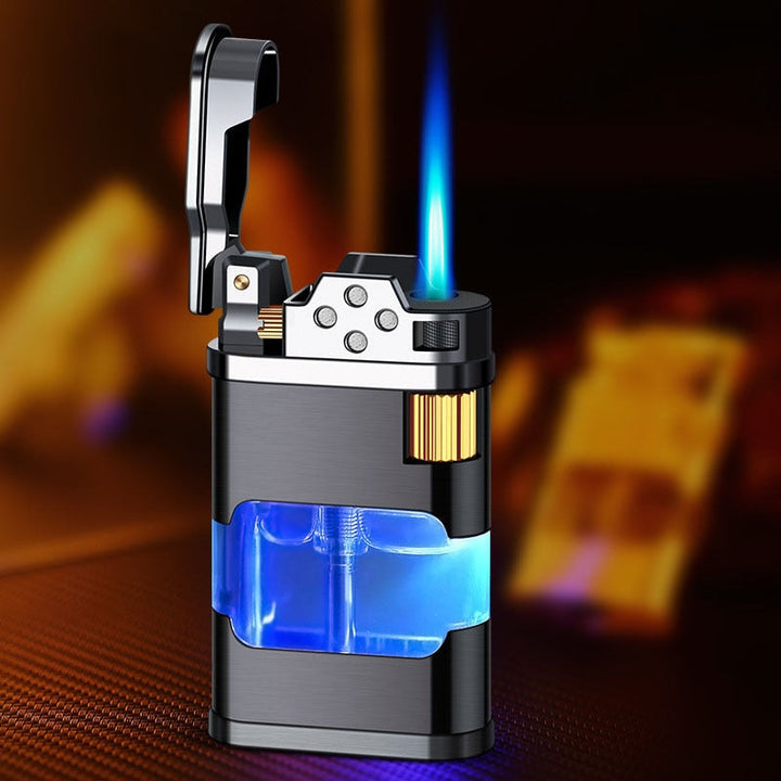 Blue Flame Metal Windproof Gas Lighter | Stornfield