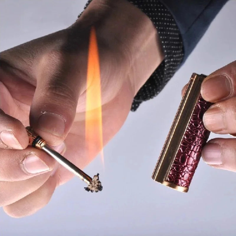Leather Keychain Metal Match Inferno Lighter | Stornfield