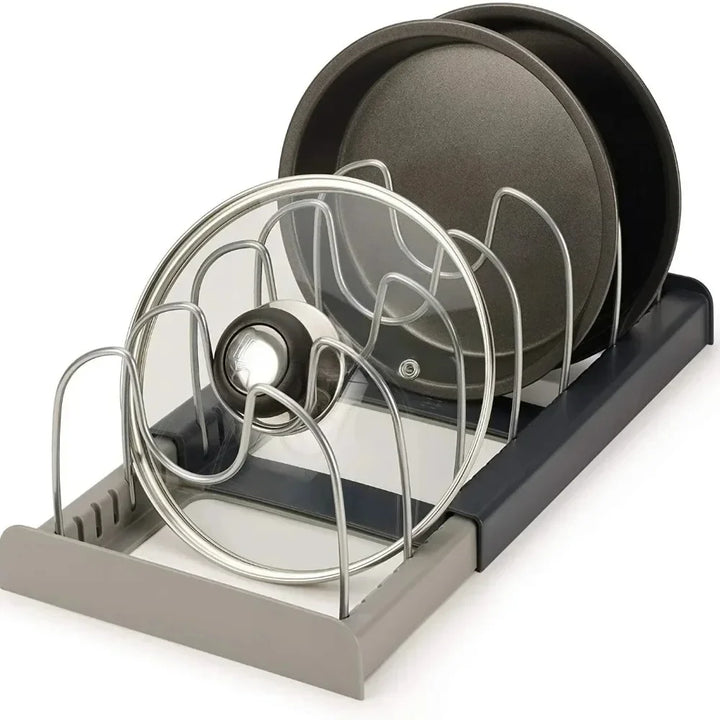 Retractable pot lid holder & pan organizer | Stornfield