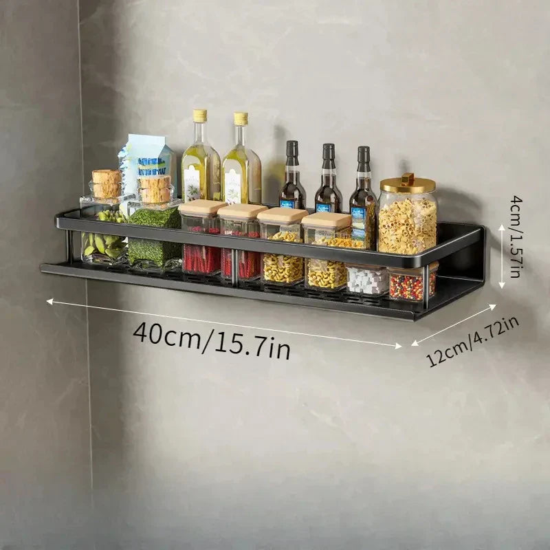 Wall-Mounted Kitchen Rack – Space-Saving and Stylish Aluminum Rack for Kitchen Utensils | Stornfield