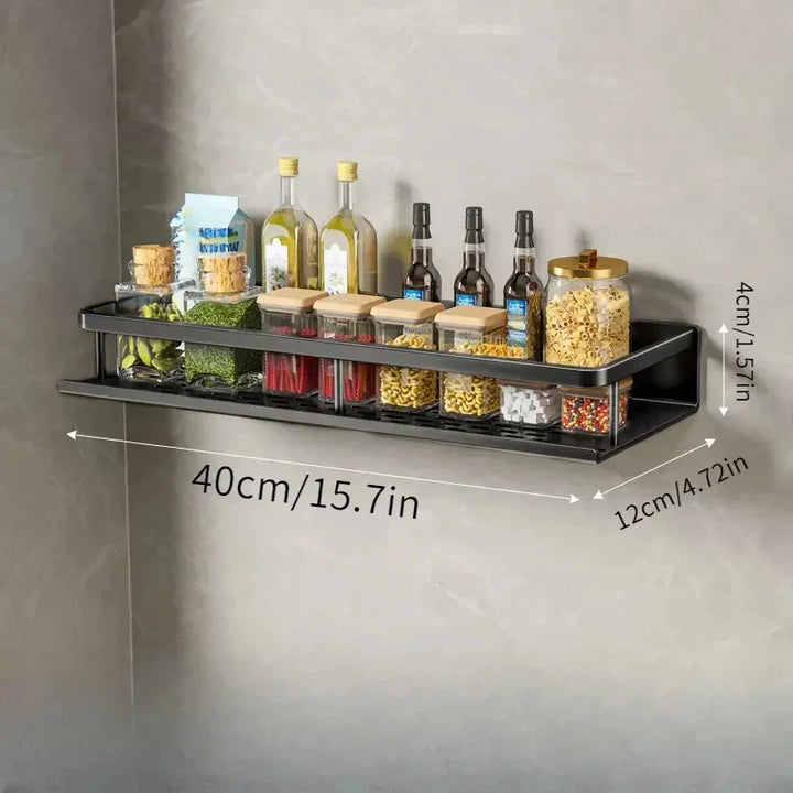 Wall-Mounted Kitchen Rack – Space-Saving and Stylish Aluminum Rack for Kitchen Utensils | Stornfield