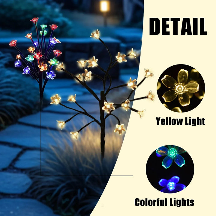 Sakura Tree Solar Flower Pathway Outdoor Lights | Stornfield