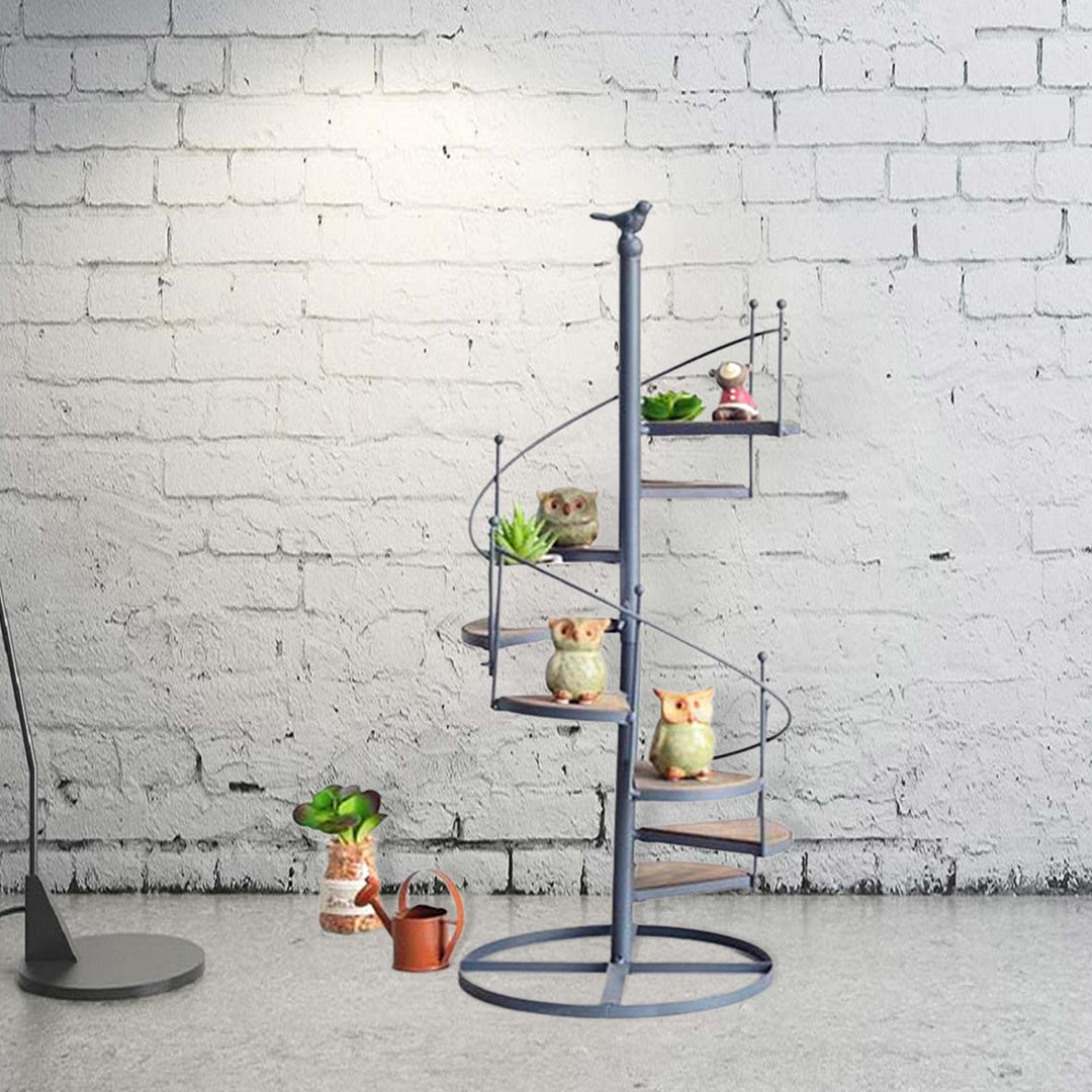 Stornfield Elegant Spiral Plant Stand for Balcony and Garden Arrangements
