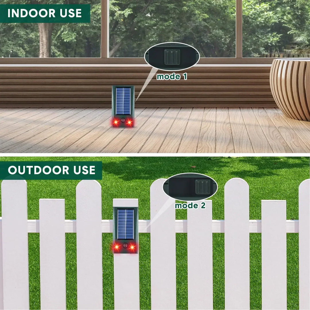 Stornfield | SolarGuardix Ultrasonic Bird Repeller Solar | With LED & Motion Sensor | Waterproof IP58 | 600 m² Coverage