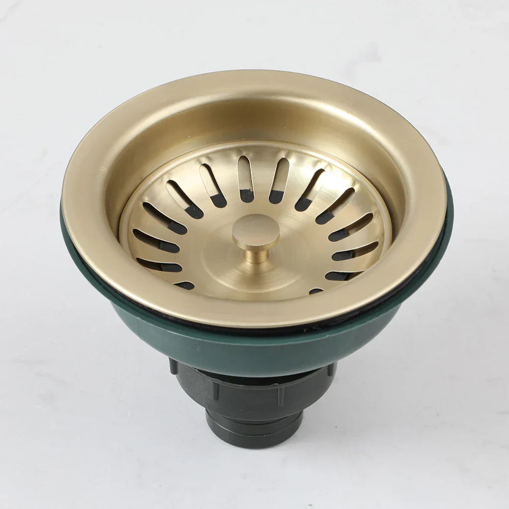 AquaGuard Stainless Steel Sink Strainer with Odor Filter – Pop-Up Stopper & Anti-Blocking Basket Stornfield