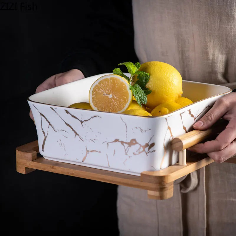 Stornfield Marble Serving Bowl
