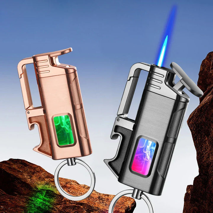 Modern Windproof Metal  Bottle Opener Keychain Lighter | Stornfield