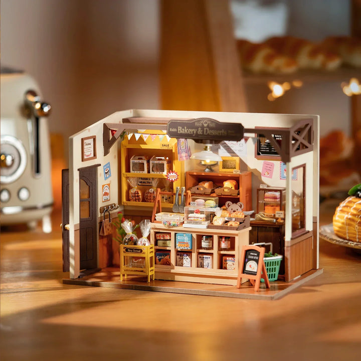 Miniature Cafe Wooden AssemStornfieldy DIY Bakery Kit | Stornfield