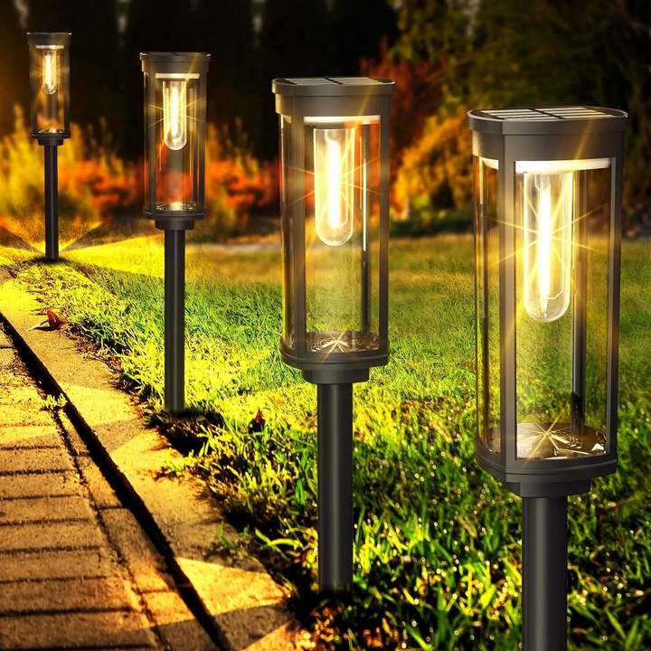 Solar garden lamp with warm LED light – Weatherproof aluminum design | Stornfield