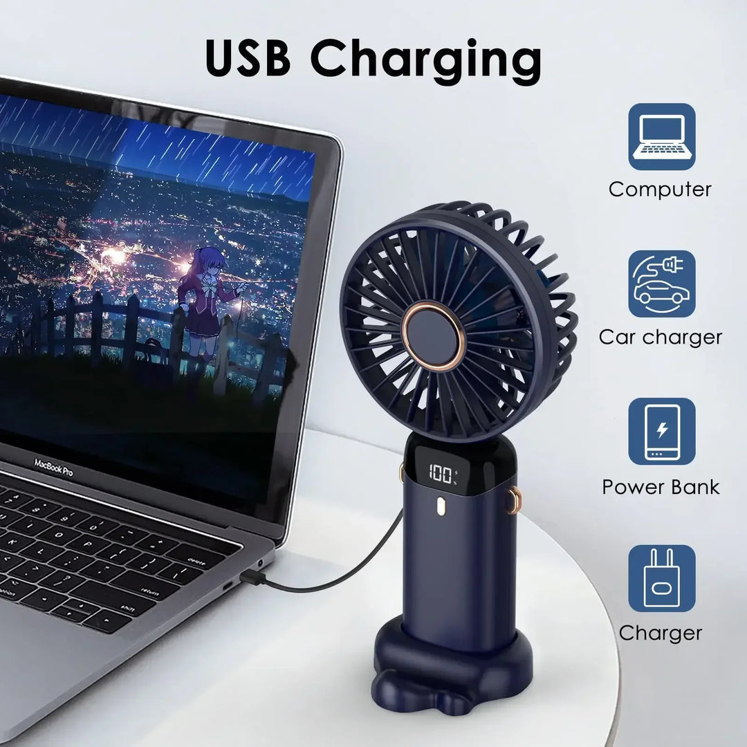 Electric Fan Portable Air Conditioner Mini Cooler Rechargeable Neck Fans for Home Free Shipping Hand Usb Conditioning Blades | Stornfield