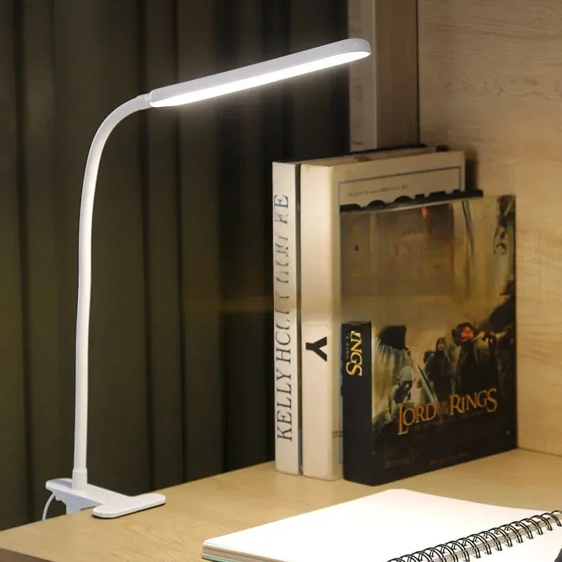 Stornfield | LED Clamp Light LumaFlex | 3 Light Colors & 10 Brightness Levels | USB Operation | Flexible Gooseneck | Eye-Friendly & Dimmable