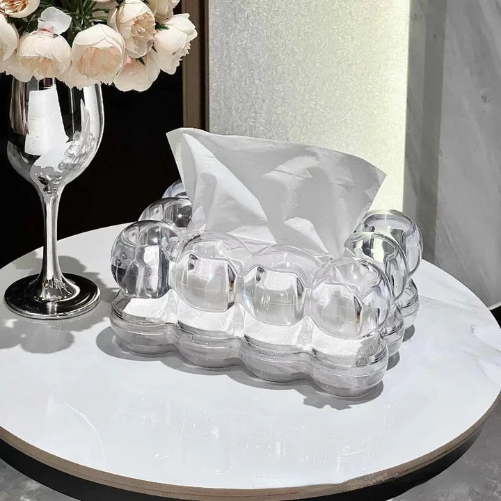 Stornfield | Boîte à mouchoirs LumiScape – Design en acrylique sculptural pour une élégance moderne