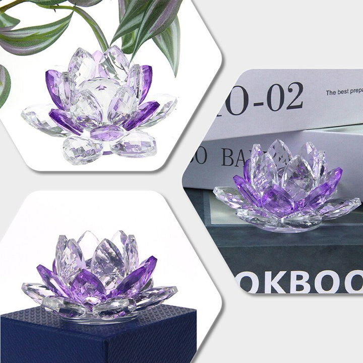 Stornfield | Glass paperweight art lotus flower crystal home decoration ornaments figurines wedding home decor party gifts souvenir