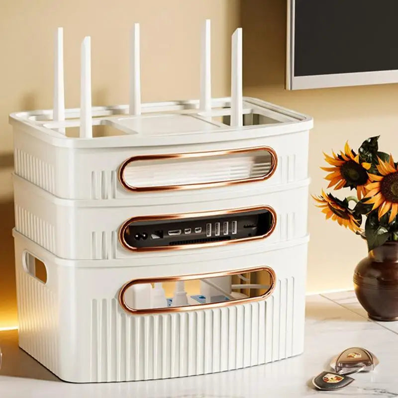 Dustproof Decorative Router Storage Box Organizer | Stonrfield
