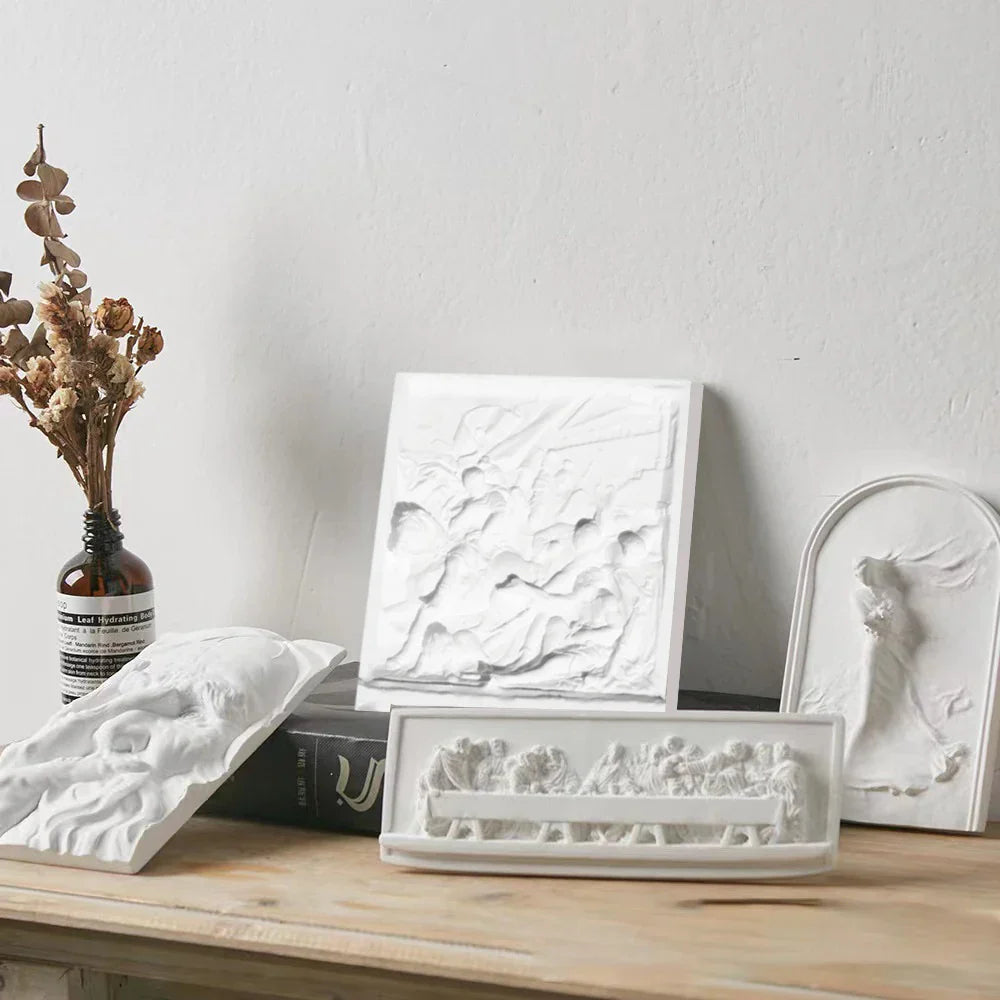 Stornfield | Nordic Style Character Statue Plaster DIY Painted Props Photography Table Decorations Home Art Plaster Decor