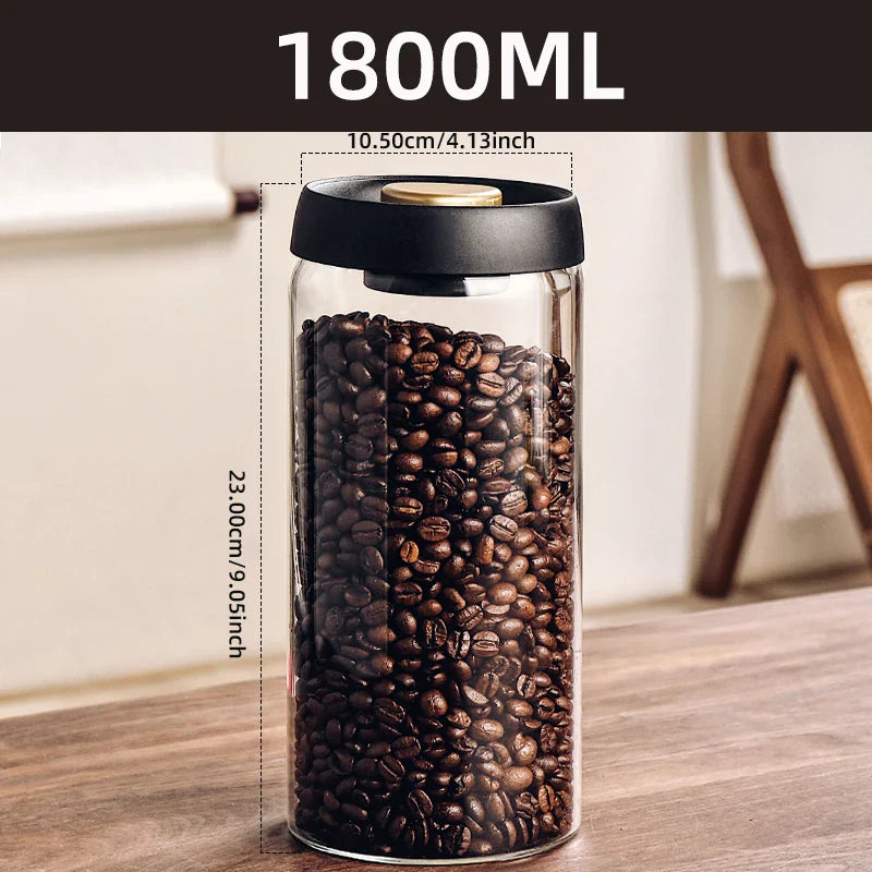 Vacuum storage jar made of borosilicate glass | Stornfield