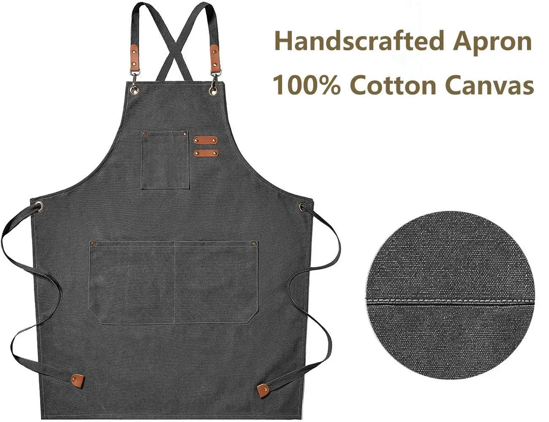 Canvas apron with pockets, adjustable, Unisex | Stornfield