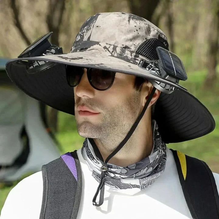 Solar Fan Fisherman's Hat - Solar Energy & USB Charging | Stornfield
