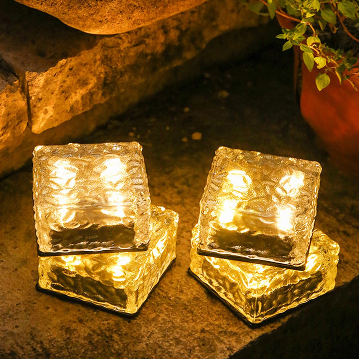 Stornfield Waterproof Solar Ice Cube Lamp for an Elegant Garden and Terrace Ambiance