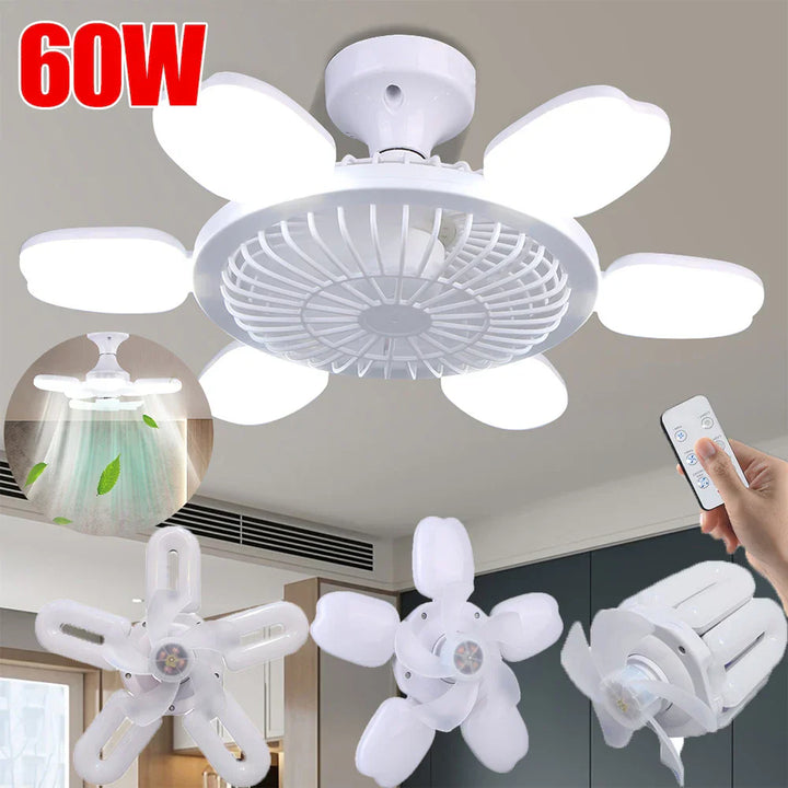 Silent Adjustable Remote Control Ceiling Foldable Fan Lamp | Stornfield
