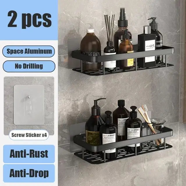 Shower shelf without drilling aluminum | Stornfield