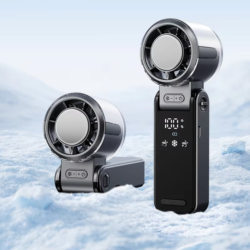 Foldable Turbine Handheld Fan with Integrated Ice Pack | Stornfield