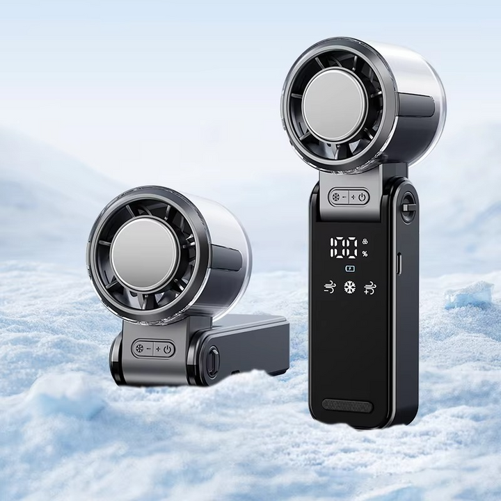 Foldable Turbine Handheld Fan with Integrated Ice Pack | Stornfield