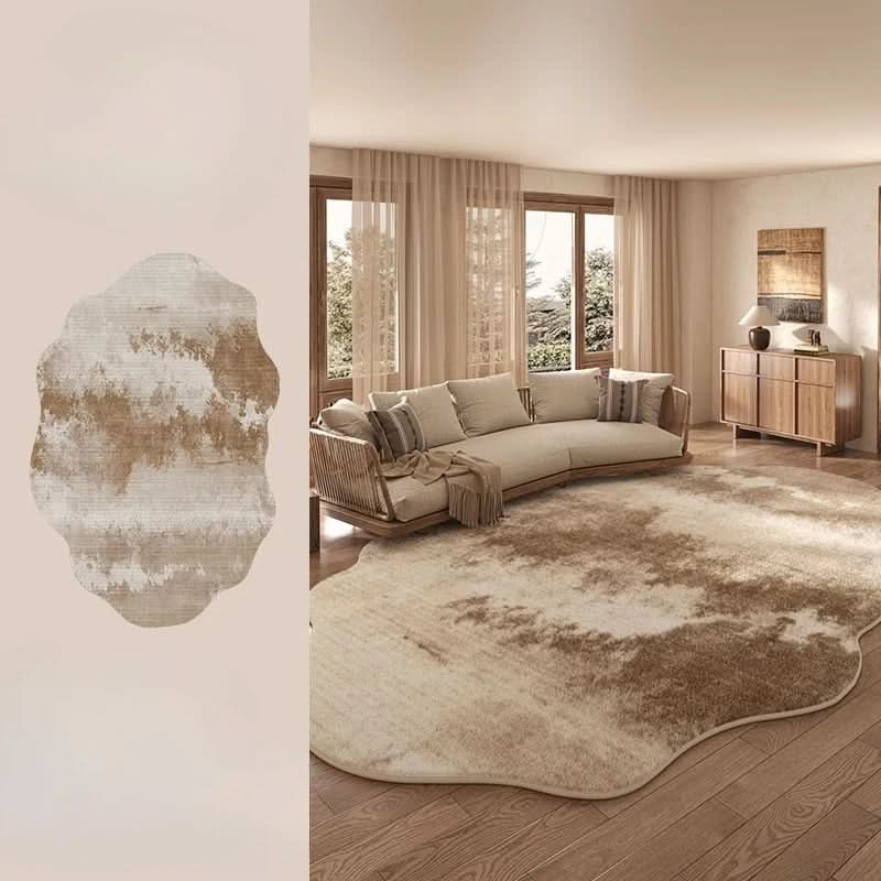 Stornfield | Irregular Plush Washable Rug for Bedroom and Living Room