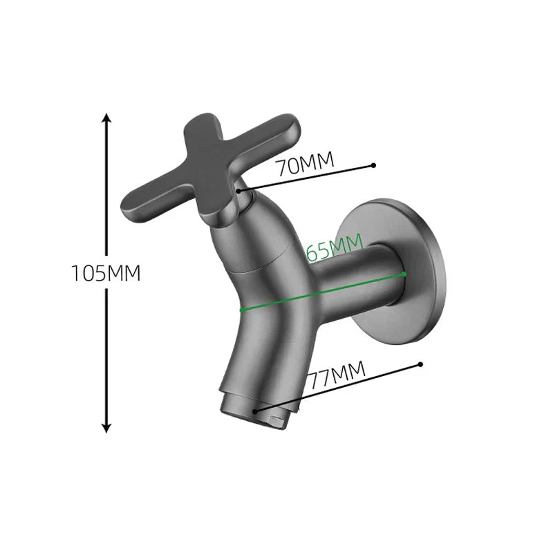 Stornfield | BrassFlow – Wall-Mounted Cold Water Tap in Solid Brass