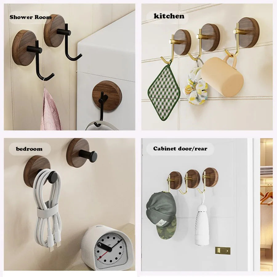 Walnut Wood Clothes Hanger – Black or White | Decorative & Practical Stornfield