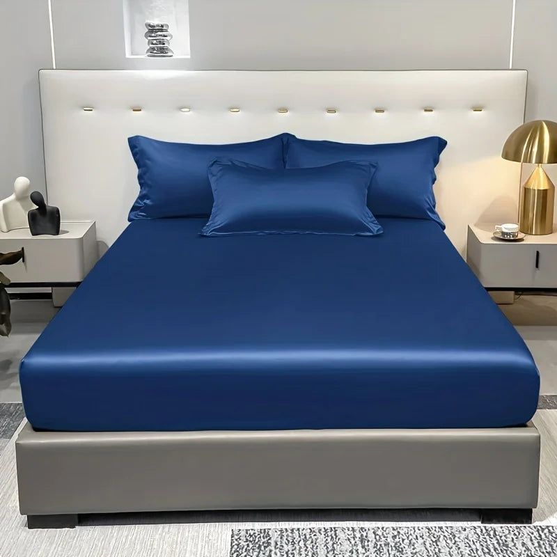Stornfield | SatinDreams Luxury Fitted Sheet | Silk Satin Sheet | Breathable & Cooling | Wrinkle-Resistant | Easy Care