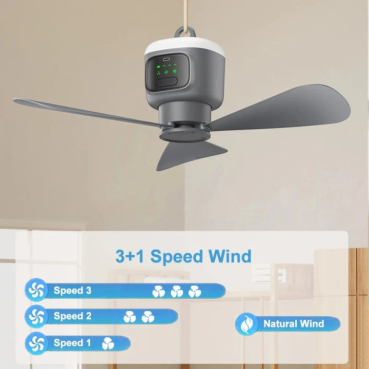 12000mAh Portable Ceiling & Camping Fan – Outdoor Tent Air Circulator and Cooling Ventilator | Stornfield