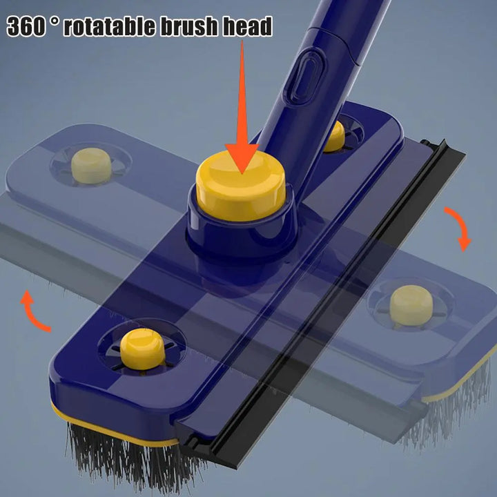 2in1 V-Shaped Long Handle Floor Scrub Edge Cleaner Brush | Stornfield