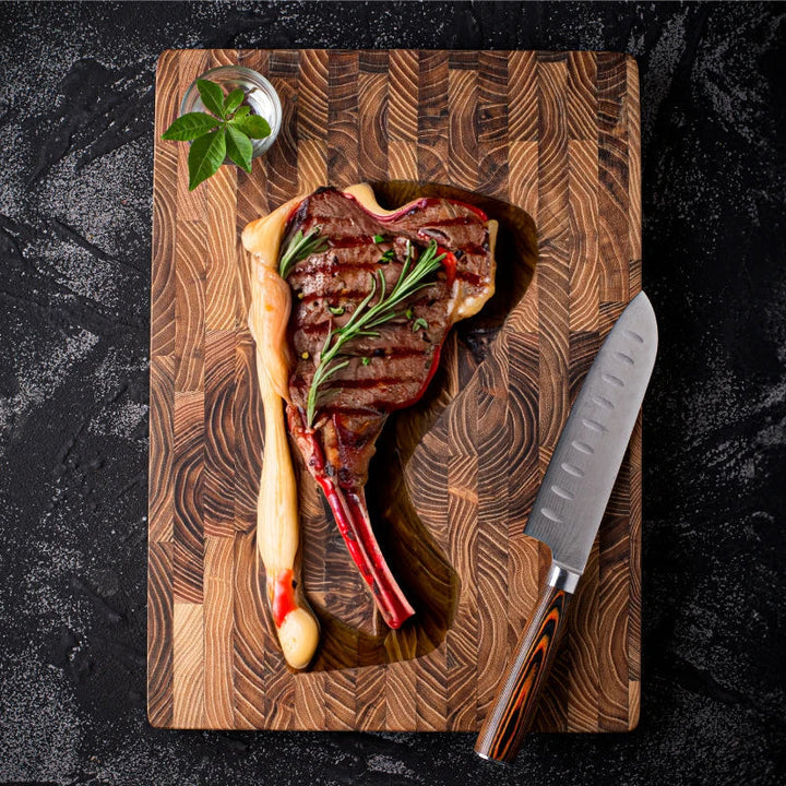 Stornfield | Cutting board made of wood – High-quality cutting board made of end grain wood for professional and amateur cooks