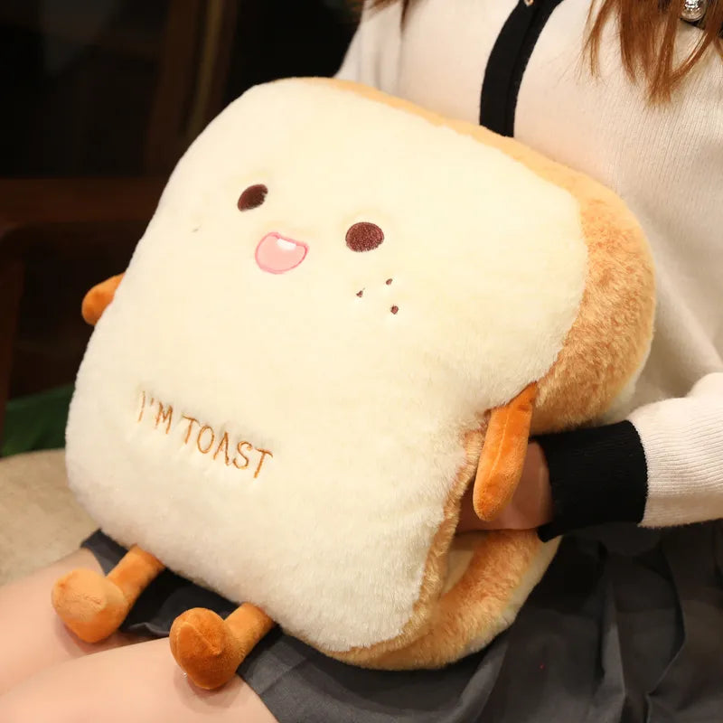 Stornfield | New 1pc 35cm Plush Bread Pillow Soft Food Simulation Toast Soft Doll Warm Cushion Home Decor Kids Toy Birthday Gift
