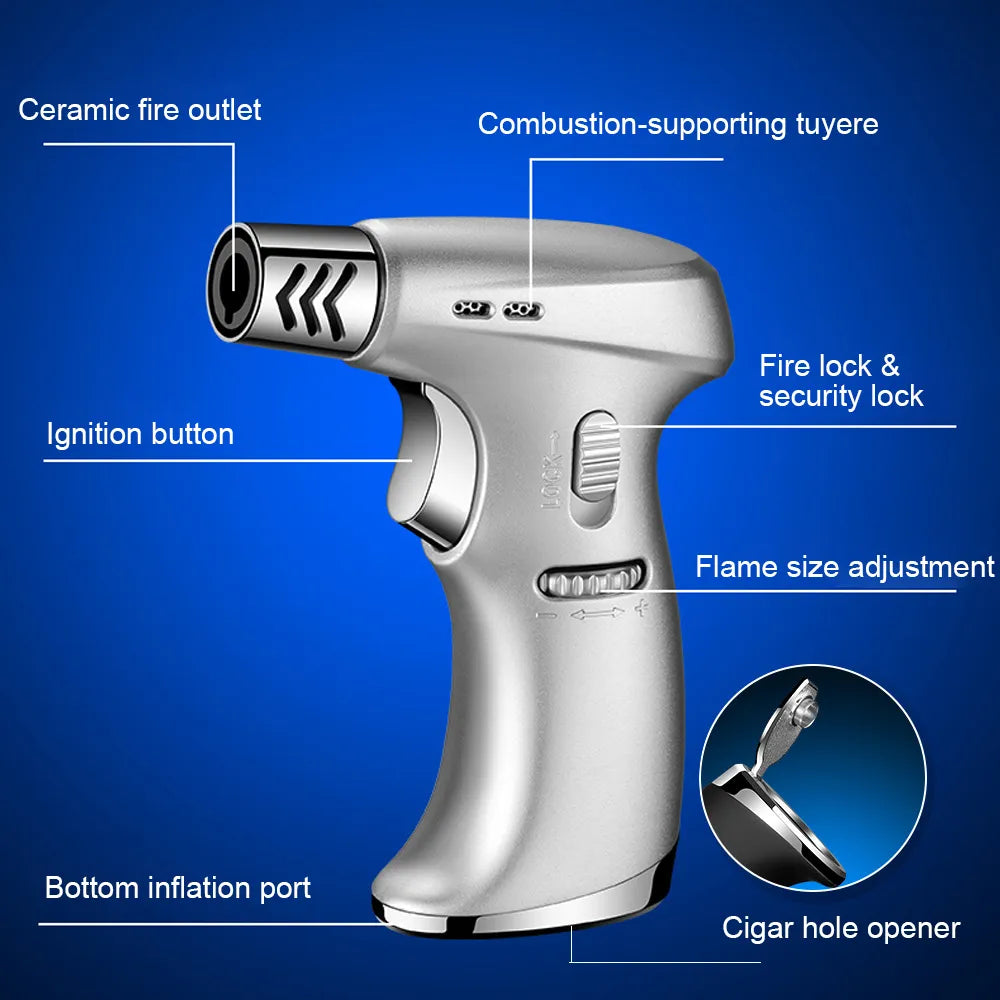 Portable Butane Torch Jet Flame Windproof Lighter | Stornfield