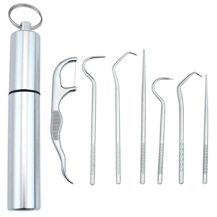 Clean Pick - 7 Piece Stainless Steel Toothpick Set | Stornfield