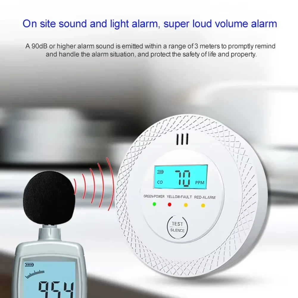 VeiligWoon CO and Smoke Detector – Wireless with LCD Screen and Alarm | Stornfield