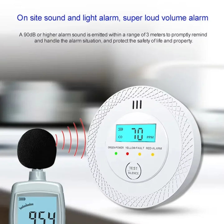 VeiligWoon CO and Smoke Detector – Wireless with LCD Screen and Alarm | Stornfield