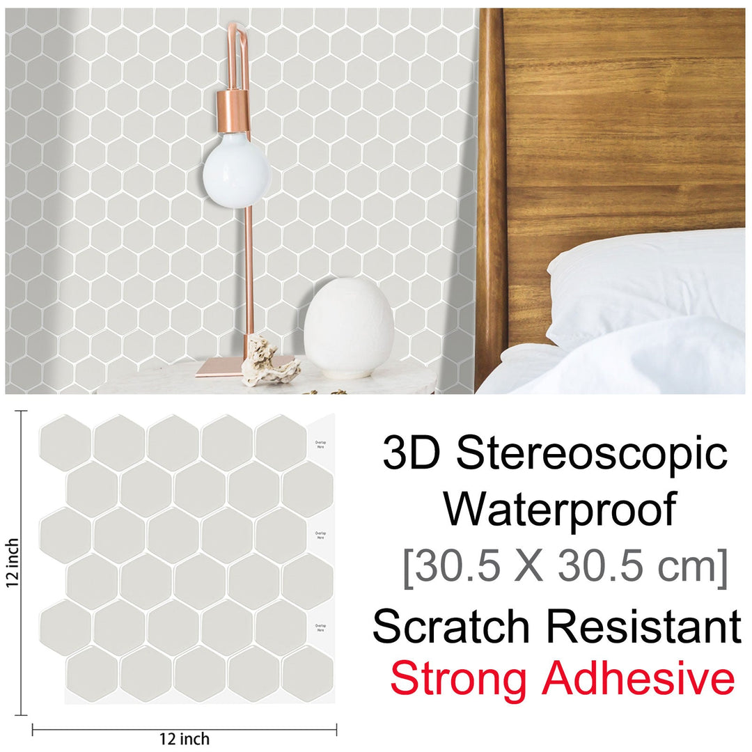 3D Self-Adhesive Hexagonal Wall Stickers | Stornfield