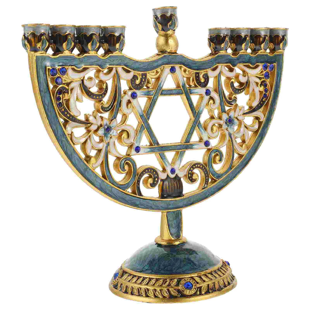 Stornfield | Auriona Menorah Candle Holder | Hanukkah Candelabra & Table Decoration | Wedding & Party Decor | Luxurious Elegance