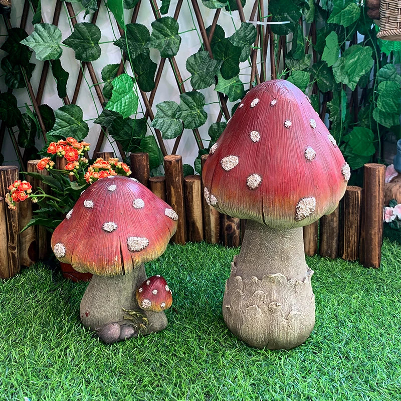 Outdoor Fairy Mushroom Resin Garden Decor | Stornfield