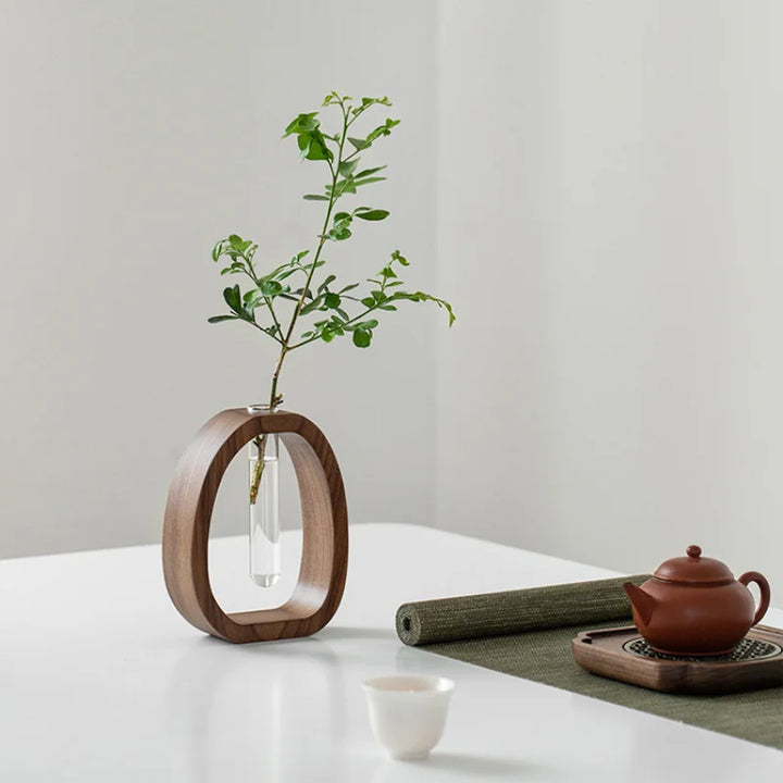 Oval Wood Frame Single Stem Vase | Stornfield