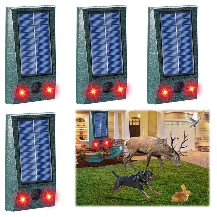 Stornfield | SolarGuardix Ultrasonic Bird Repeller Solar | With LED & Motion Sensor | Waterproof IP58 | 600 m² Coverage