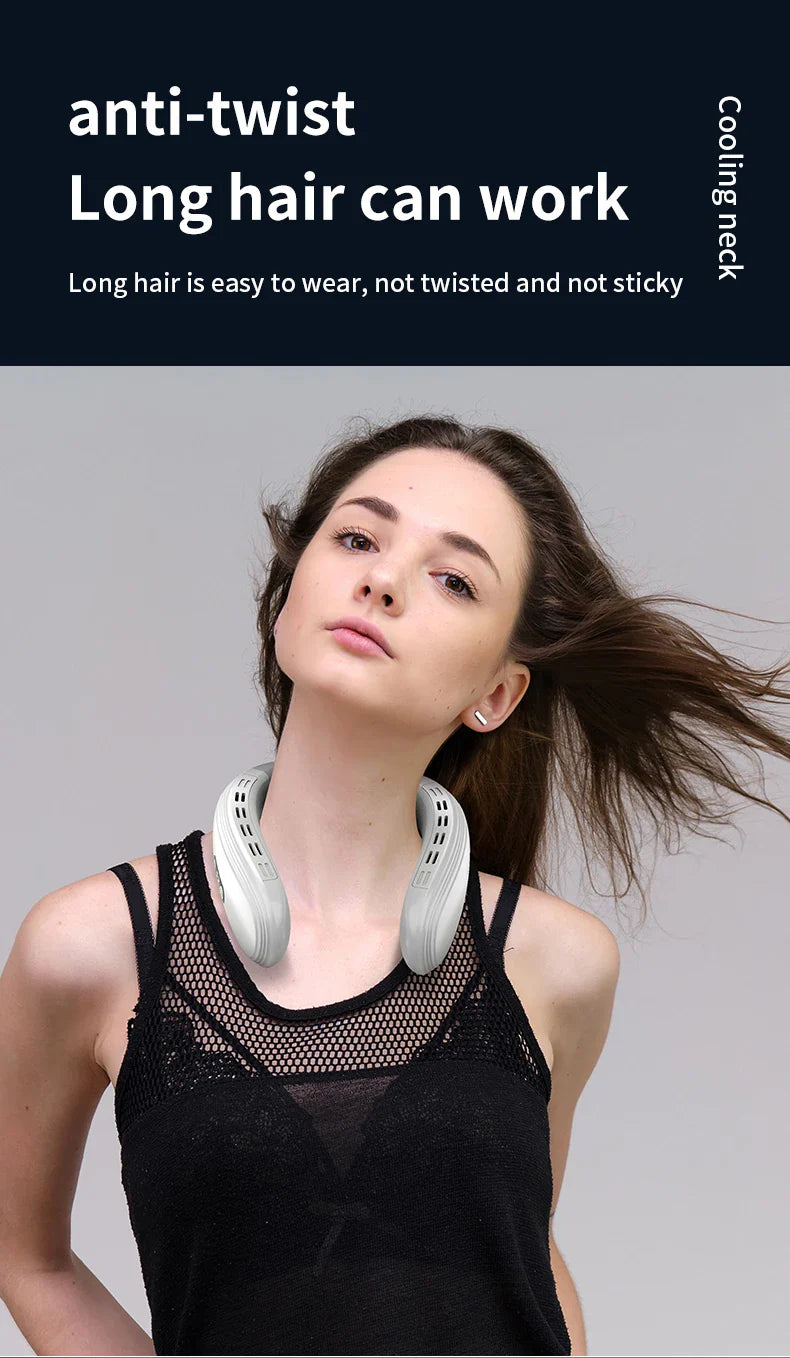 Portable Neck Fan 5200mAh – Rechargeable Wearable Semiconductor Cooling Fan, Personal Outdoor Neck Air Conditioner | Stornfield